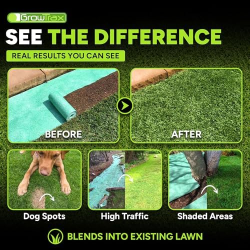 Growtrax Biodegradable Grass Seed Mat - 50 Sq Ft Year Round Green - Image 3