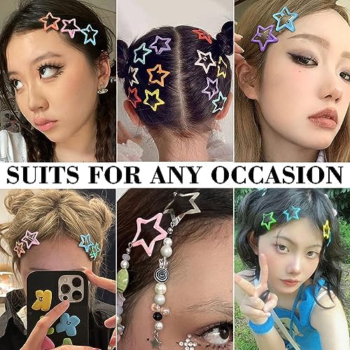 13 PCS 1.65" Metal Hair Accessories - Snap Barrettes with Non-Slip Star Clips for Girls in Multiple Colors - Image 4