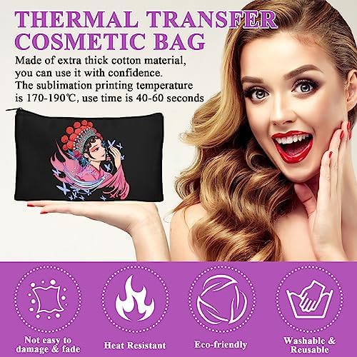 Legigo Blank Canvas Bags Zipper Pouch Makeup Bags Pencil Pouch Bulk - Image 3