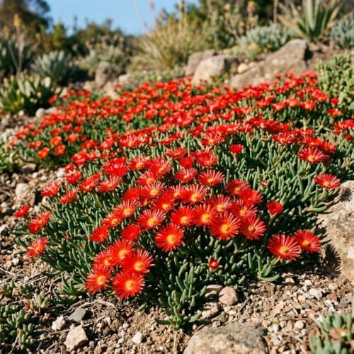 Red Delosperma Ice Plant, Succulent Live Plant, 5-7 Inch Tall - Image 3