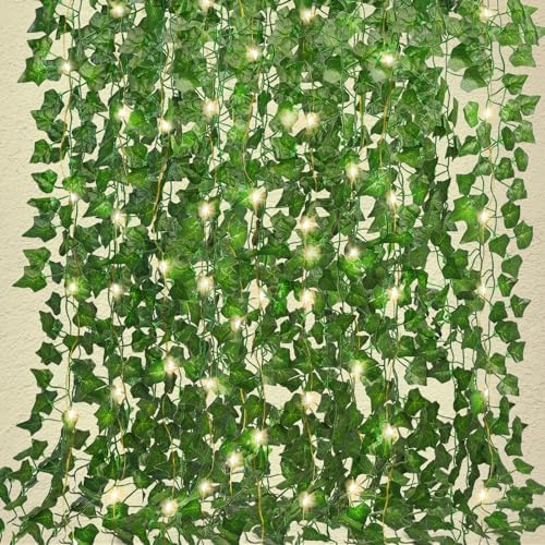 RECUTMS 36 Pack 258Ft Fake Ivy Vines with String Lights for Room Decor by RECUTMS