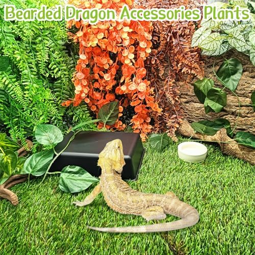 Reptile Plants for Terrarium Hanging Fake Leaves with Suction Cup - Image 4