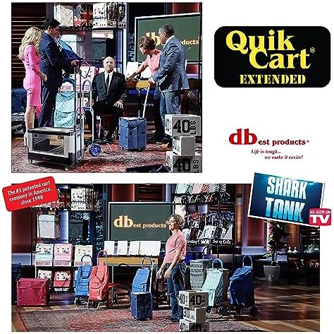 dbest Products Quik Cart Extended Collapsible Rolling Crate - Gray & Black - Image 6