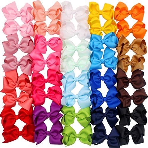 CÉLLOT 40PCS 4.5 Inch Hair Bows for Girls Toddler Hair Accessories in Pairs by C%C3%89LLOT