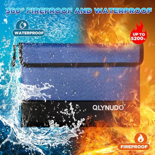 Small Fireproof Money Pouch for Cash with Zipper Bank Bag - Image 3