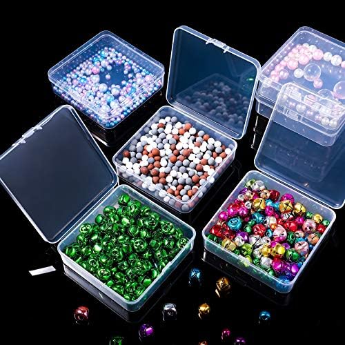 Jetec 18 Pieces Small Clear Plastic Storage Box, 3.7 x 3.7 x 1.2 Inch - Image 5