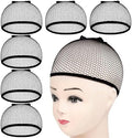 MORGLES Mesh Wig Caps 6 Pack, Closed End Black Hair Nets for Women Men by Morgles