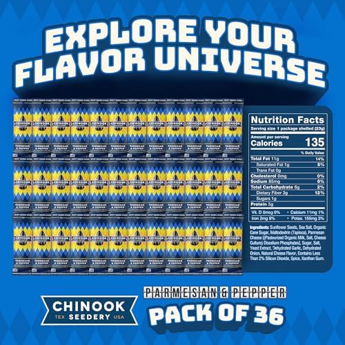 Chinook Seedery Sunflower Seeds to Eat - Parmesan & Pepper - 1.5 oz 36 Pack - Image 2