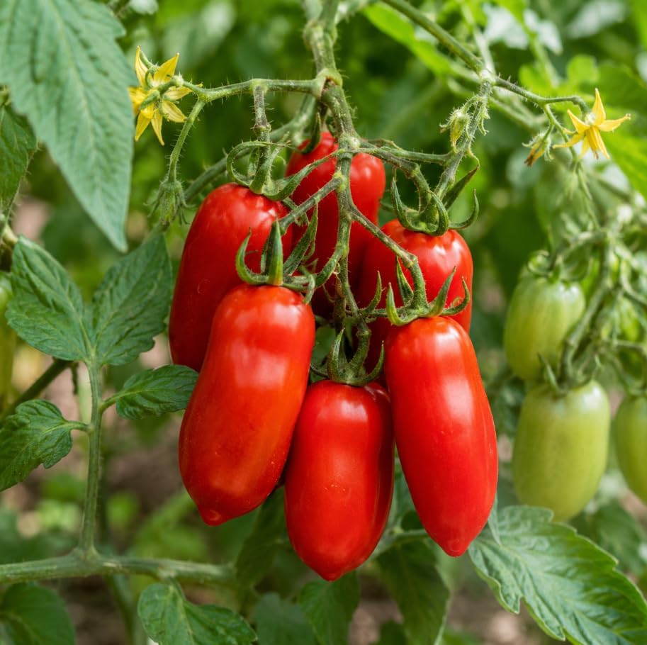 San Marzano Tomato Starter Plant, 4-6 Inches Tall in 4 Inch Pot, Live Vegetable Seedling for Patio, Container and Garden Planting - Image 4