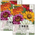 Seed Needs State Fair Zinnia Seeds to Plant Cut Flowers - 2 Packs by SeedNeeds