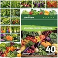 Fall Winter Vegetable Heirloom Seeds | 40 Varieties | 20,000+ High Yield Garden Seeds | Sweet Basil, Cherry Tomato, Romaine Lettuce & More | 2026 Season | for Indoor & Outdoor Home Planting by PLANTMEW