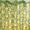 12 Packs Artificial Ivy, 84FT Garland Hanging Plants Fake Vines with 200 LED String Light for Bedroom Wedding Party Garden Wall Room Home Decor by SpecializedinScrapingandPlasteringTool