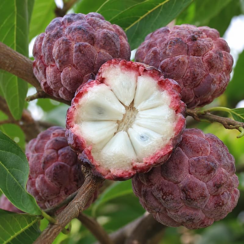 Red Sugar Apple Fruit Tree, 2-3 Ft Tall, 3 Gallon Pot, Hardy Tropical Fruit Plant for Landscape, Backyard Orchard and Outdoor Garden (No Ship to CA, HI, AK) - Image 3