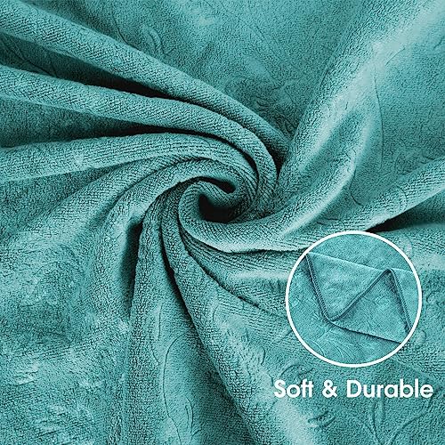 JML Microfiber Bath Towels, 30" x 60", 6 Pack, Green-Floral - Image 4