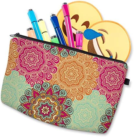 Deanfun Cosmetic Bag for Women, Mandala Flowers Waterproof Makeup Bags Roomy Toiletry Pouch Travel Accessories Gifts (51560) - Image 6