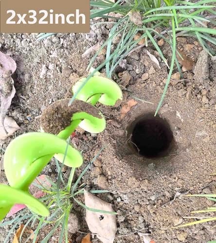 TCBWFY Garden Auger Drill Bit for Planting,Spiral Hole Drill Earth Post Umbrella Bulb Planter Auger for 3/8" Hex Drive 1.6"x9",1.6"x16.5",3.5"x16",4"x12",2"x32" - Image 7
