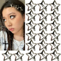 20 PCS 1.22" Star Hair Accessories - Non-Slip Metal Snap Clips and Barrettes for Girls & Women, Y2K Style by Seneeel