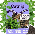 SVI 2500 Catnip Seeds (Nepeta cataria) – Catmint, Best Catnip for Cats Seed Packets, Heirloom Cat Nip Herb Seeds – Outdoor & Indoor Herb Garden, Containers, Herbs Beds by SVI