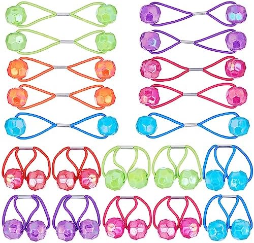 20pc Ponytailers Ponytail Balls Hair Elastics, 18mm Round-Value Pack Fun - Image 4