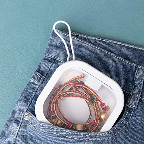 Portable Hair Tie Organizer Hanging Stackable Mini Travel Qtip Organizer Box Case with Clear Lid for Organizing Bandaid Bobby Pin Cotton Swabs Small Items, White - Image 4