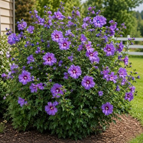2 Purple Rose of Sharon Shrubs 12-24" Tall Live Plants, 3.5in Pot (2 Pack) - Image 4