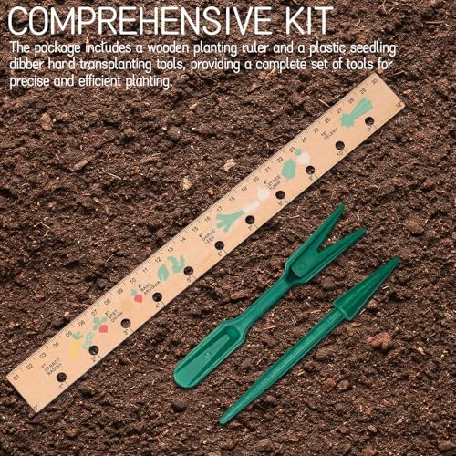 Spacer Tool Seeder Planting Ruler - Seeding Spacing Ruler with Precise Measurements,Seedlings Dibber Hand Transplanting Tools,for Vegetable Gardens, Yard - Image 6