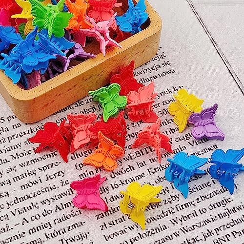 100 Pieces Assorted Color Butterfly Hair Clips, Beautiful Mini Butterfly Hair Clips Hair Accessories for Women and Girls (Matte Colors) - Image 4