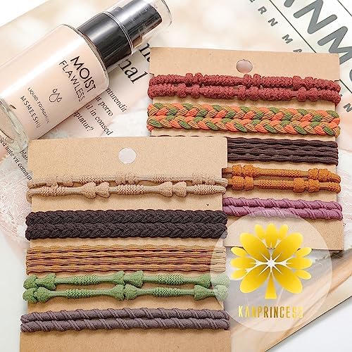 KANPRINCESS Boho Hair Ties For Girls, Bracelet Hair Ties For Women, Hair Tie Bracelet, Elastic Hair Bands For Ponytails, Ponytail Holder For Daily Life, Sport, Cooking, Working (20pcs) - Image 7