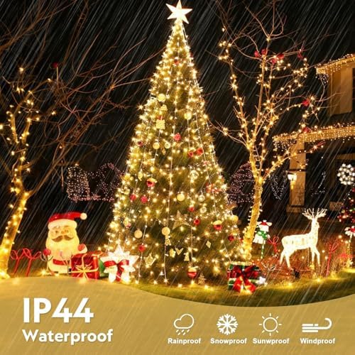 JMEXSUSS 400 LED Christmas Lights Outdoor Indoor String Lights Plug in - Image 5