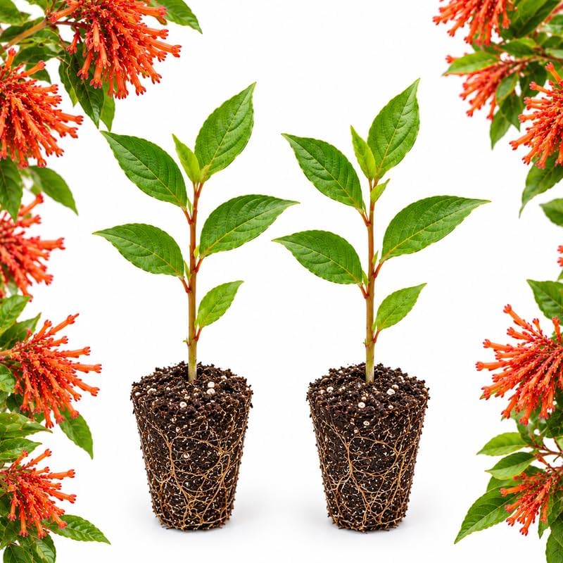 2 Firebush Plant Live by GINGERGLOW