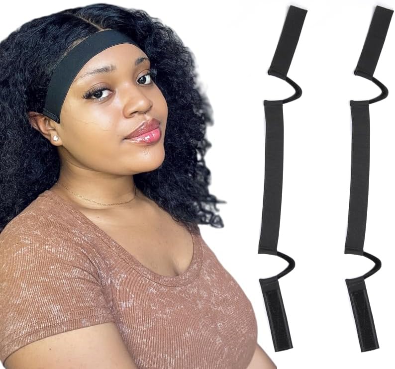 2Pcs Ear Free Elastic Wig Band For Lace Front Melting C Shaped Ear Curve by Unknown