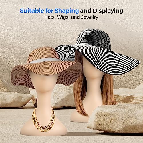 SereneLife Professional Mannequin Head, Women’s Wig Stand Display (16.1'' Height), Smooth Surface for Styling and Displaying Hats & Jewelry, Ideal for Salon & Retail Use - Image 4