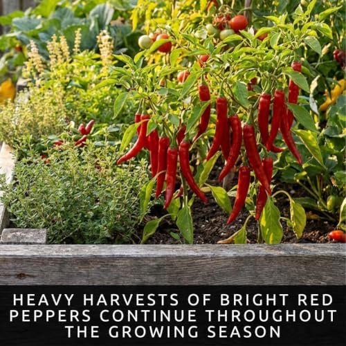Red Cayenne Pepper Seeds for Planting | Hot Chili Peppers | 100 Seeds - Image 2