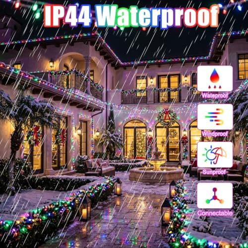 Multicolor 100 Count 20FT Christmas Mini String Lights, Incandescent White Wire Fairy Lights with UL Certified Christmas Decorations for Indoor Outdoor Yard Party Patio Home Decor - Image 3