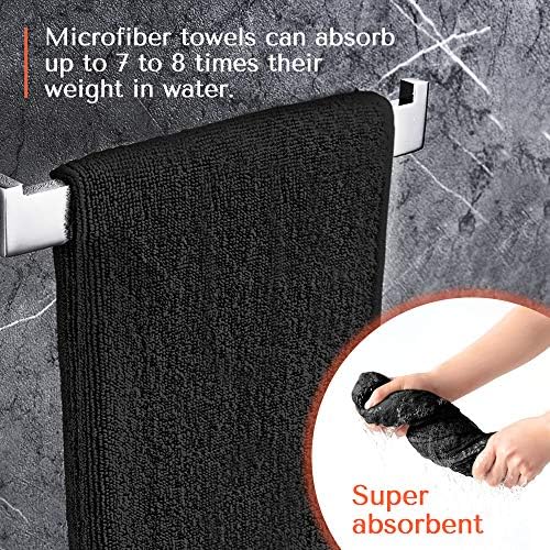 TASALON Microfiber Salon Hair Towels 10 Pack, 29" x 16" Ultra-Soft - Black - Image 3