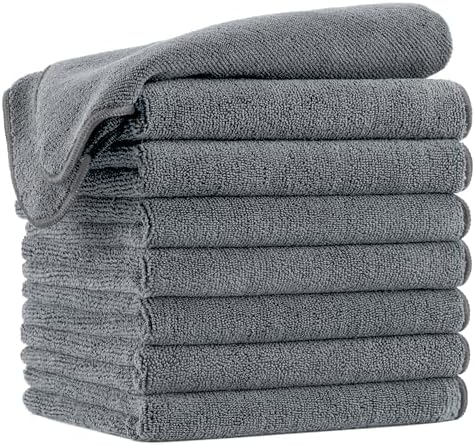 POLYTE 340 GSM Quick Dry Microfiber Hair Salon Towel, 16x29 in, 8 Pack by Polyte