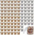 100 Pieces Assorted Color Butterfly Hair Clips, Beautiful Mini Butterfly Hair Clips Hair Accessories for Women and Girls (Gold, silver, copper) by Ruocce