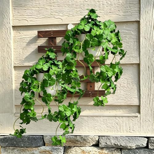 Artificial Shamrock Hanging Potted Plant, 2 Pack Fake Clover Vine with Pot - Image 4