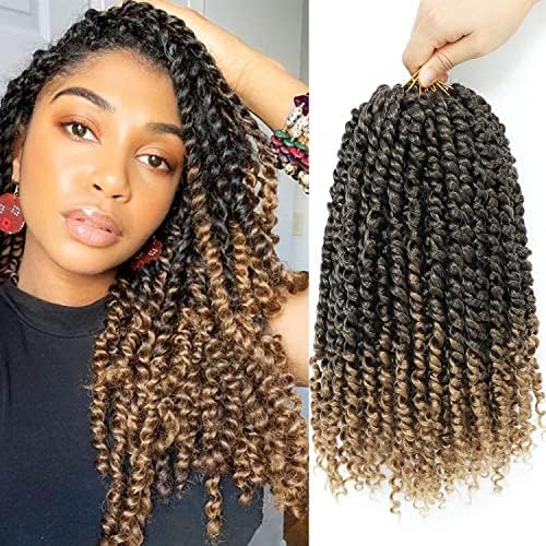 Passion Twist Hair 12 Inch Passion Twist Crochet Hair 9Packs Crochet Hair for Black Women Pretwisted Crochet Twists Hair Pre Looped T27 by Forevery