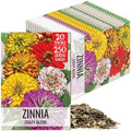 Seed Needs Cut Flower Seeds to Plant Crazy Zinnia Blend - 20 Packs by SeedNeeds