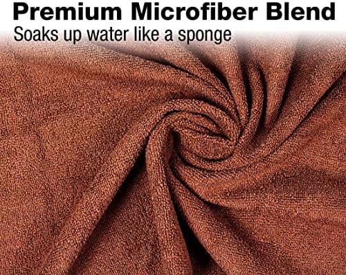 Eurow Microfiber Salon Towels – Bleachproof, Ultra Absorbent & Quick Drying – Soft, Lightweight & Durable for Hair Styling, Beauty, Barber & Spa Use, 16 x 29 Inches, 10-Pack, Brown - Image 6