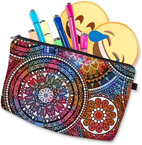 Deanfun Cosmetic Bag for Women, Mandala Flowers Waterproof Makeup Bags Roomy Toiletry Pouch Travel Accessories Gifts (51555) - Image 6