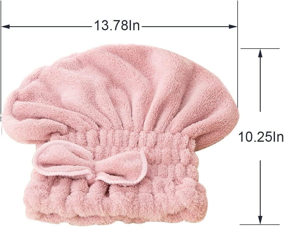 Jseng 3PC Microfiber Hair Towel Caps, Extreme Soft & Ultra Absorbent, Fast Drying Hair Drying Caps Towel Turban Wrap for Wet Hair Women - Image 3