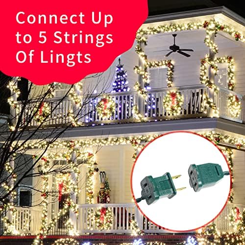 Ultra-Bright Connects End to End Warm White Christmas Mini Lights 100L 19.6Ft UL Listed Incandescent Bulb String Light Set for Indoor and Outdoor Holiday Garden Party Christmas Tree Decor - Image 6