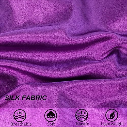 Silk Bonnet for Sleeping Satin Bonnets Double Layer Reversible Hair Cap Bonnet for Women Long Curly Braid Hair（Eggplant） - Image 4