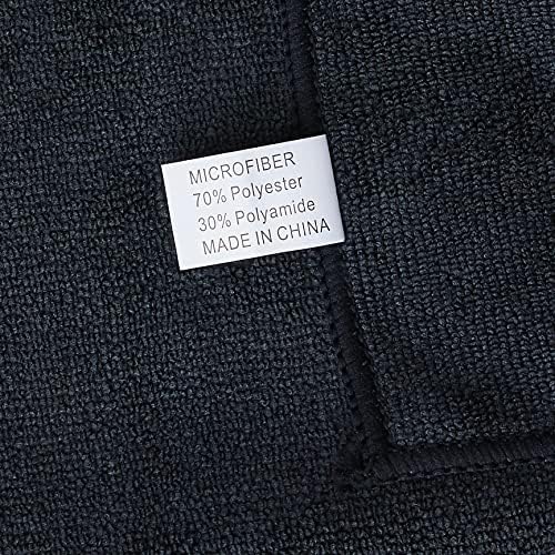 Chemical Guys MIC36103 Workhorse XL Black Professional Grade Microfiber Towel, Rubber/Plastic/Vinyl (Safe for Car Wash, Home Cleaning & Pet Drying Cloths) 24" x 16", Pack of 3 - Image 3