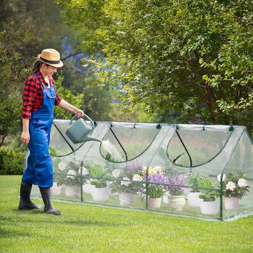 Aoodor Mini Greenhouse for Indoor and Outdoor Plant Growing, 9 x 3 x 3 ft - Image 7
