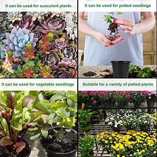 Augshy Nursery Pots, 110 Pcs Black Plastic Plant Pots 4 Inches Seed Starting Pots Containers with 110 Labels - Image 6