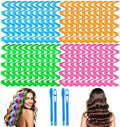 42 Pcs Heatless Wave Curlers for Medium Long Hair, 17.7 Inch by YEVYO