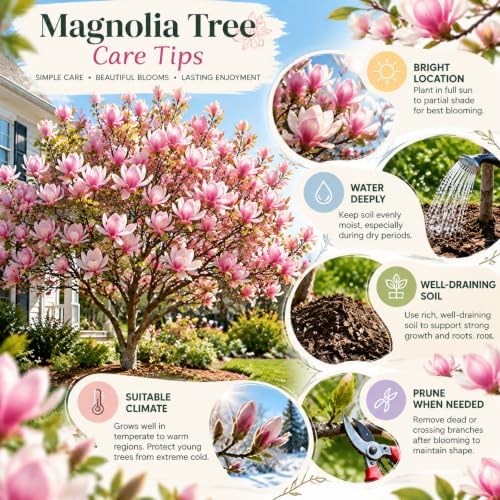 Yellow Magnolia Flower Tree Live Plant, Outdoor Landscape Tree, 2.5'' Pot - Image 4